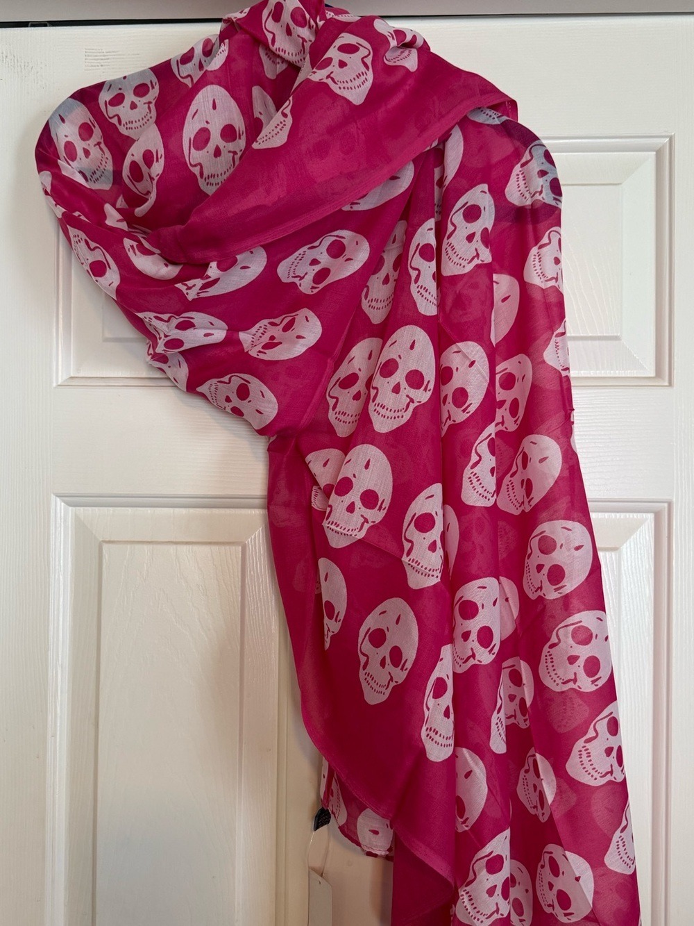 RAJ BOHEMIAN STYLE SKULL SCARF PINK